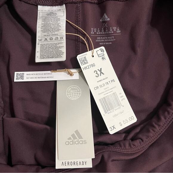 ADIDAS CIRCUIT WOMENS PLUS SIZE TRAINING TIGHTS - Picture 5 of 12